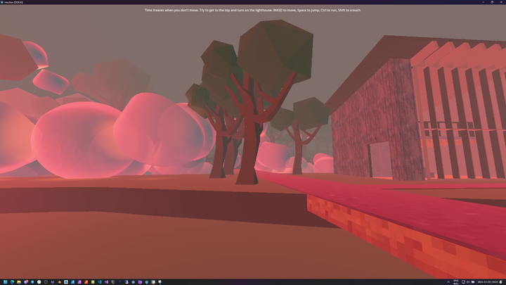 A screenshot of my failed submission for the Godot Wild Jam: Intuition.